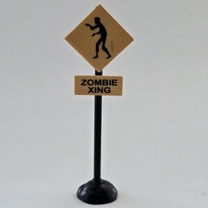 Lemax Spooky Town Zombie Xing Halloween Village Street Sign